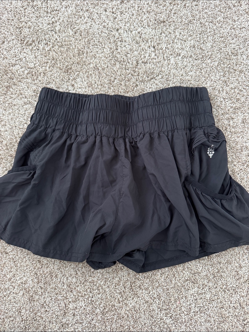Black Women's Athletic Layered Shorts
